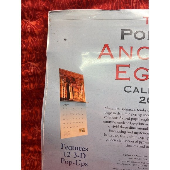Ancient Egypt Pop-Up 2008 Wall Calendar: Features‎ 12 3D Pop-Ups by Allcloud Ltd - Picture 8 of 12